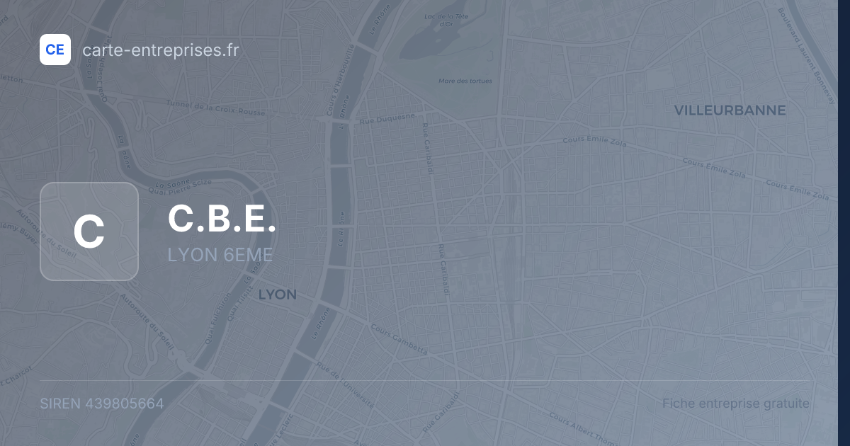 C.B.E. — 439805664 — fiche entreprise