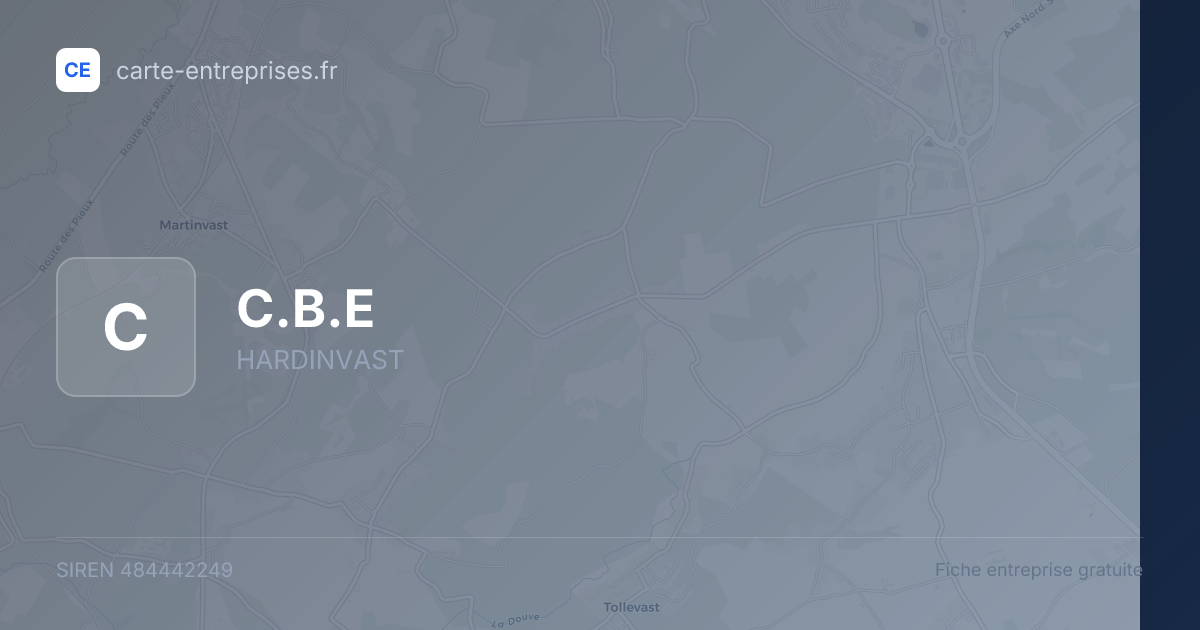 C.B.E — 484442249 — fiche entreprise