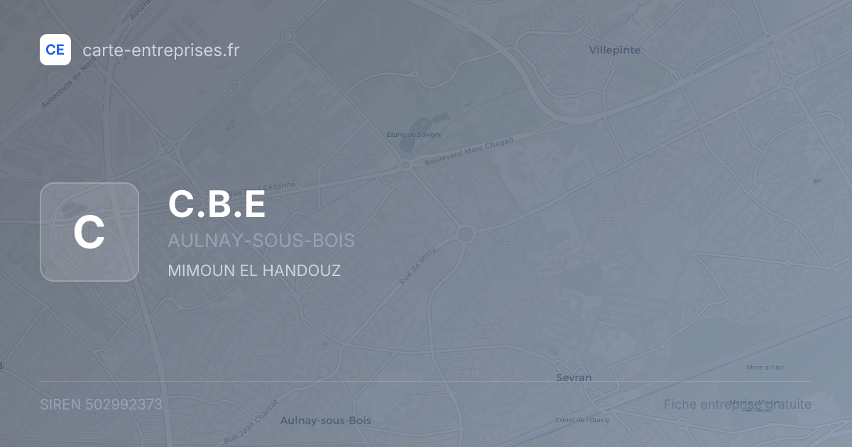 C.B.E — 502992373 — fiche entreprise