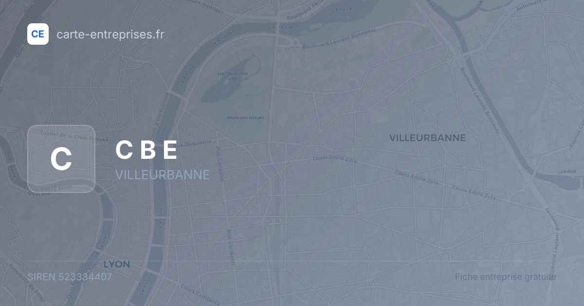 C B E — 523334407 — fiche entreprise