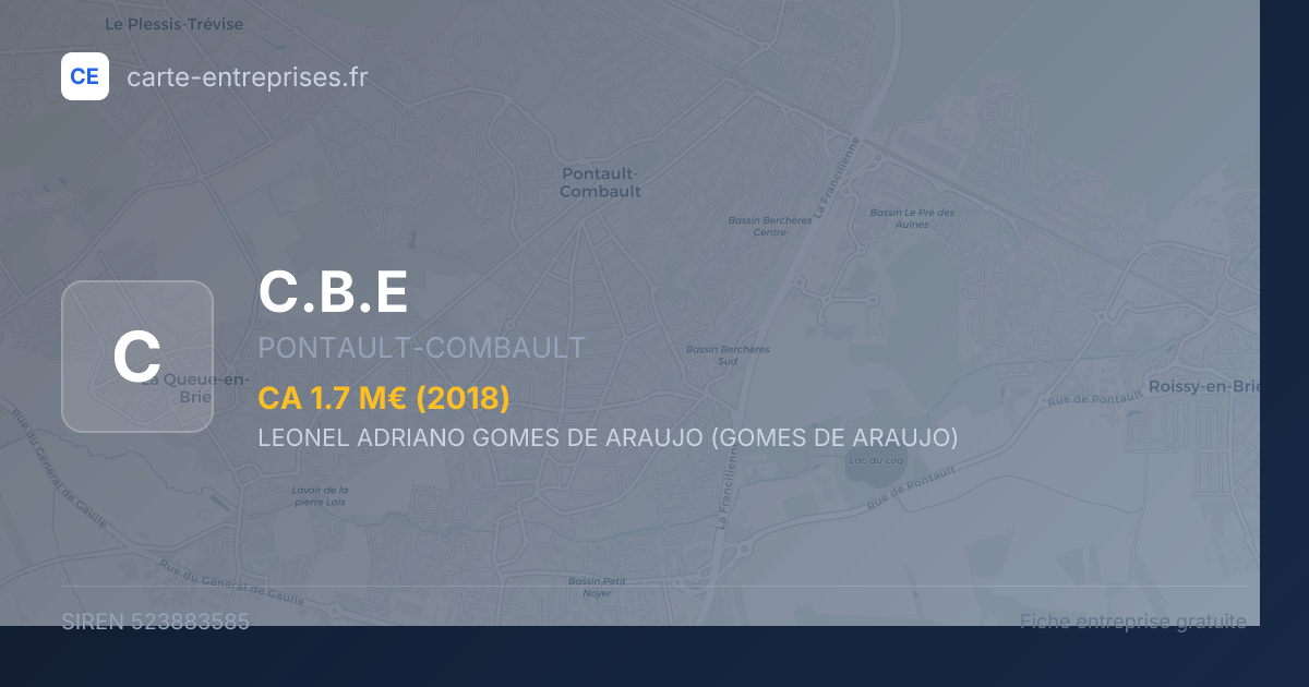 C.B.E — 523883585 — fiche entreprise