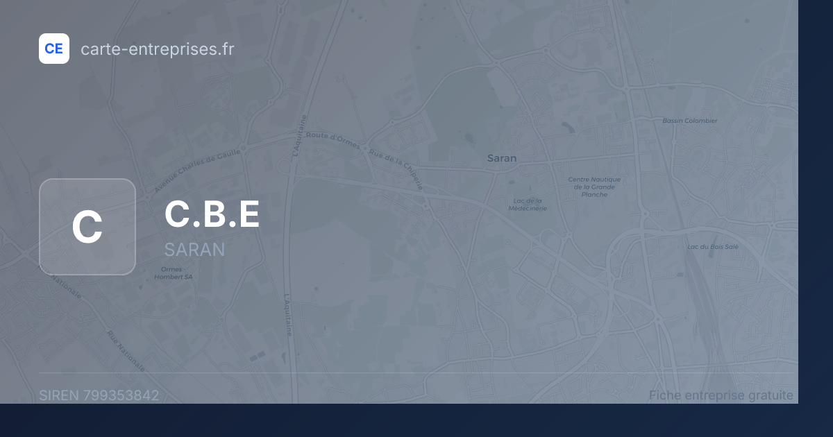 C.B.E — 799353842 — fiche entreprise