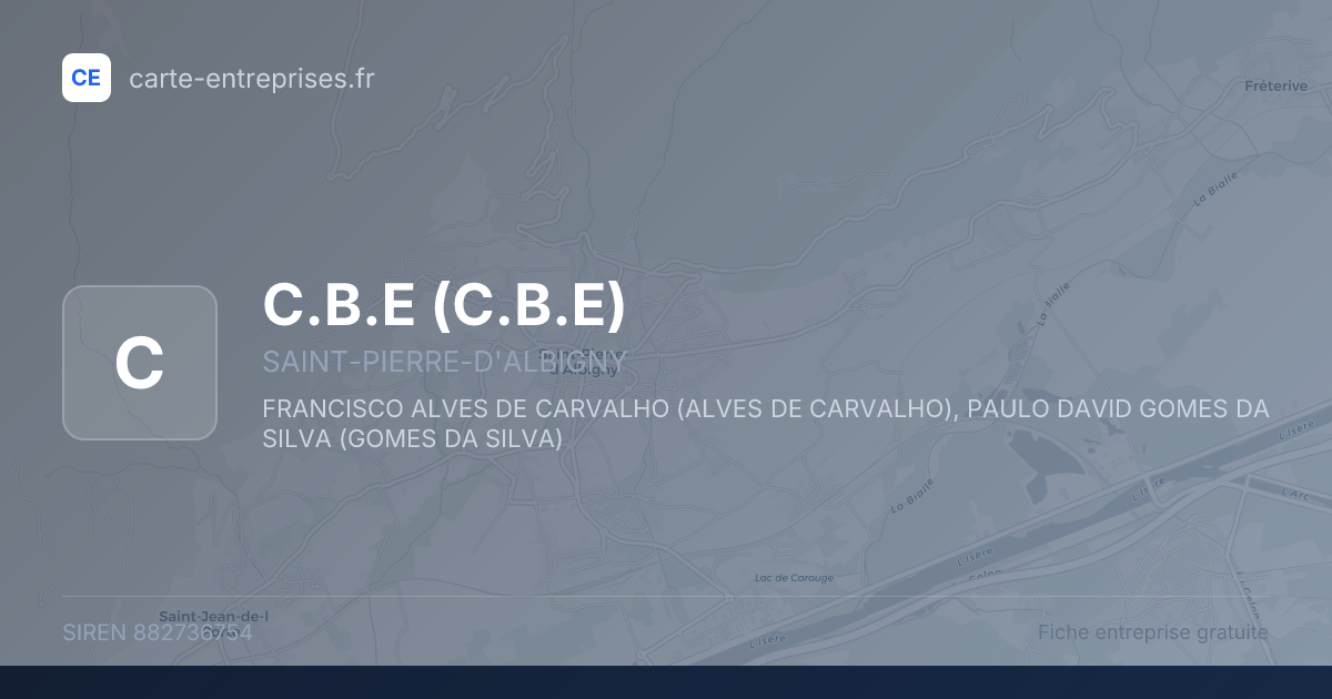 C.B.E — 882736754 — fiche entreprise