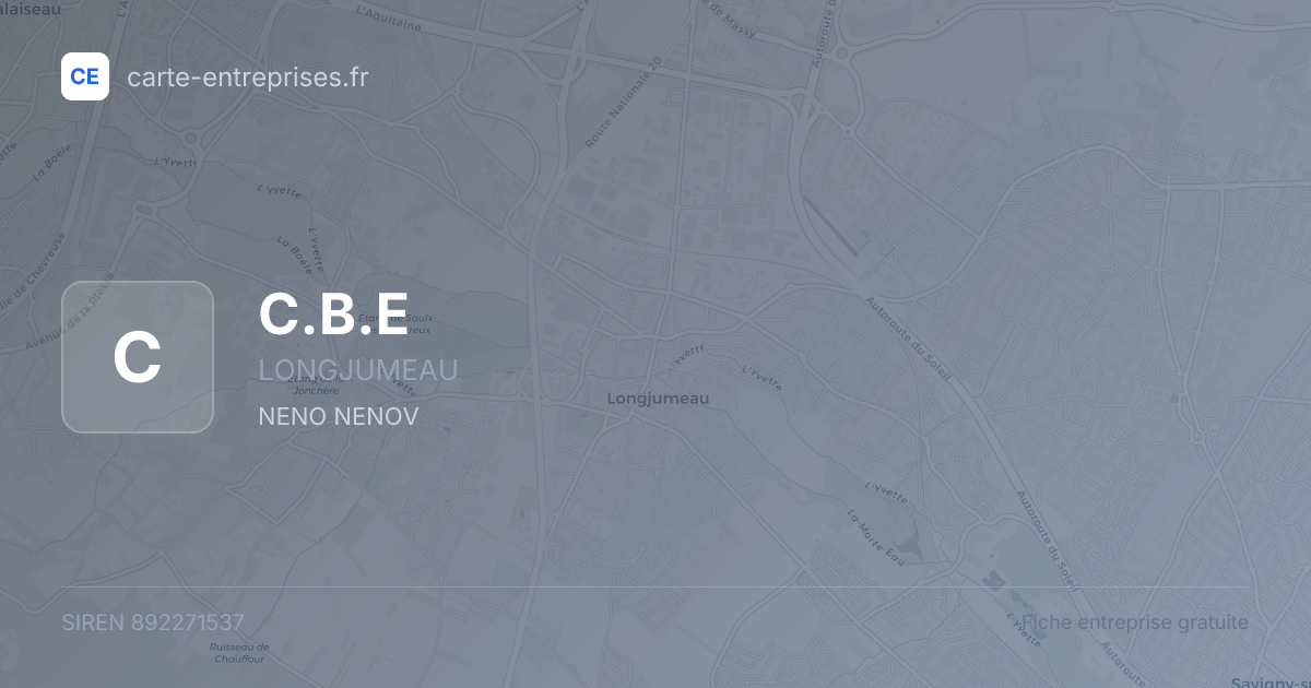 C.B.E — 892271537 — fiche entreprise