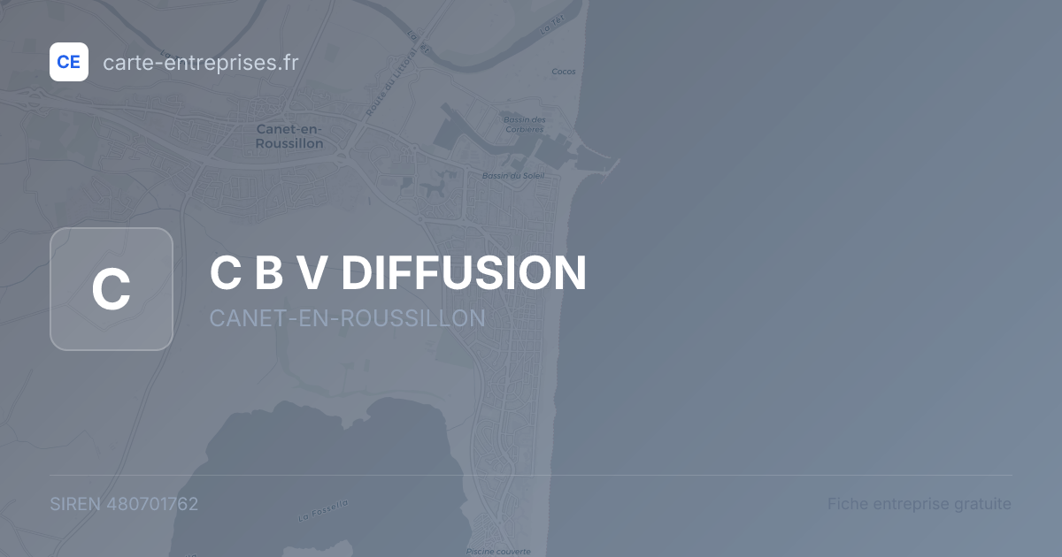 C B V DIFFUSION — 480701762 — fiche entreprise