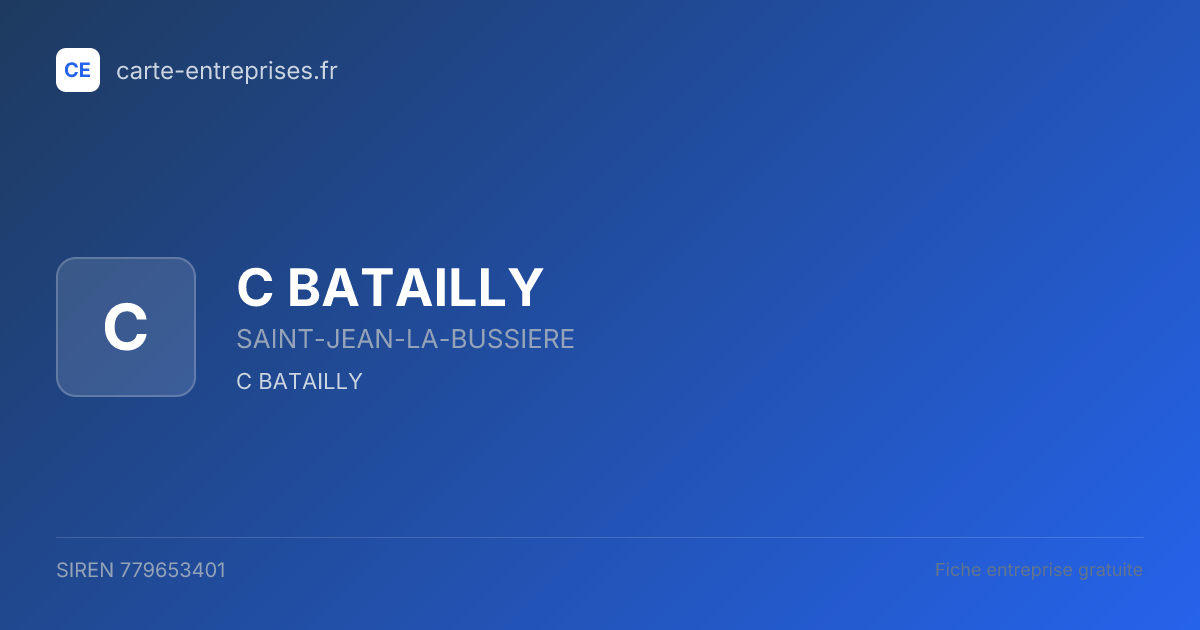 C BATAILLY — 779653401 — fiche entreprise