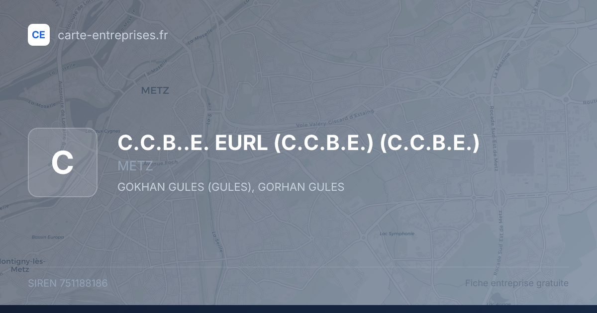 C.C.B..E. EURL (C.C.B.E.) (C.C.B.E.) — 751188186 — fiche entreprise