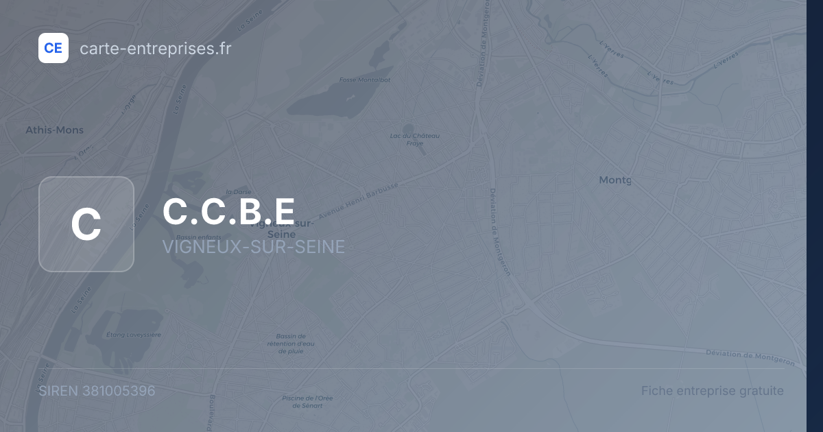 C.C.B.E — 381005396 — fiche entreprise