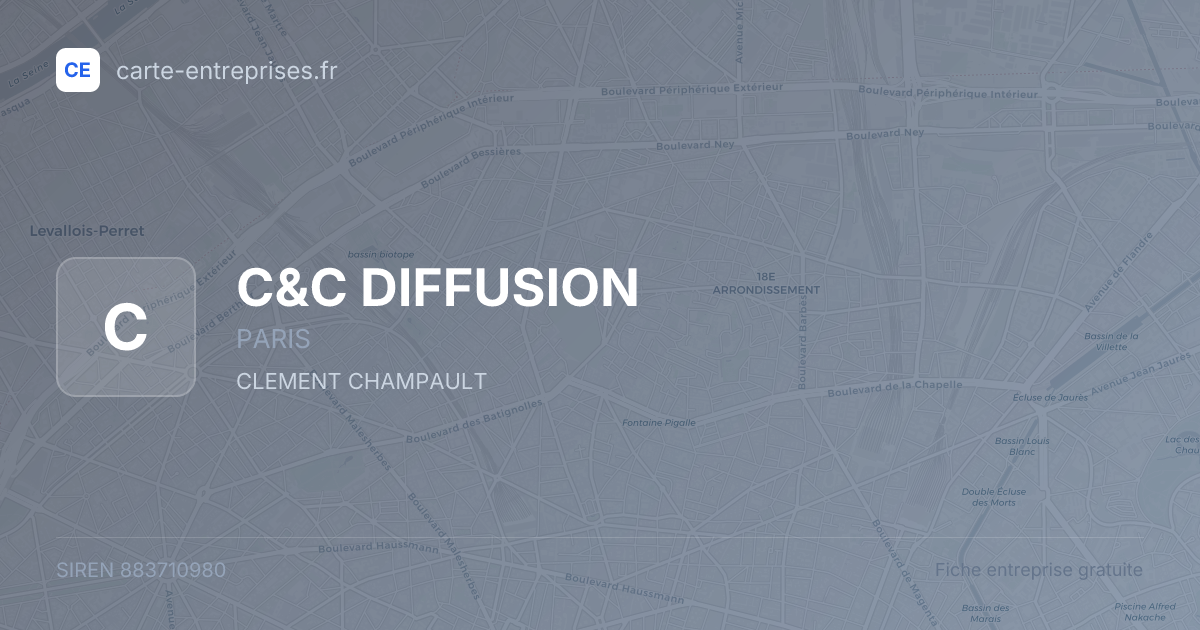 C&C DIFFUSION — 883710980 — fiche entreprise