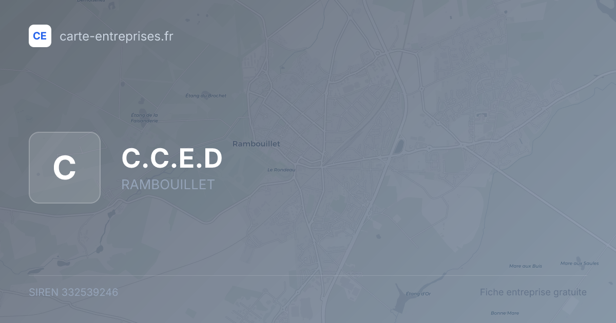 C.C.E.D — 332539246 — fiche entreprise