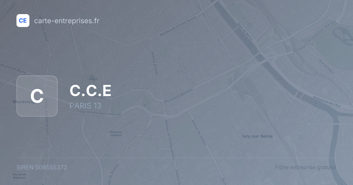 C.C.E — 508555372 — fiche entreprise