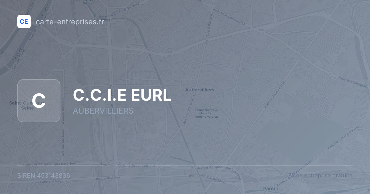 C.C.I.E EURL — 453143836 — fiche entreprise