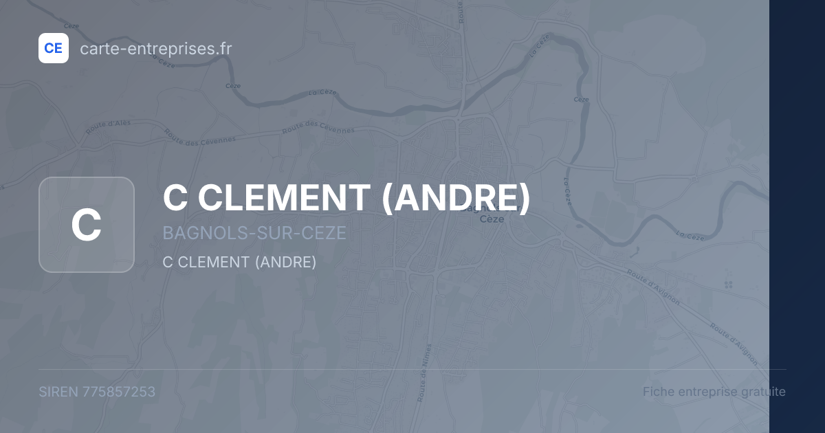 C CLEMENT (ANDRE) — 775857253 — fiche entreprise