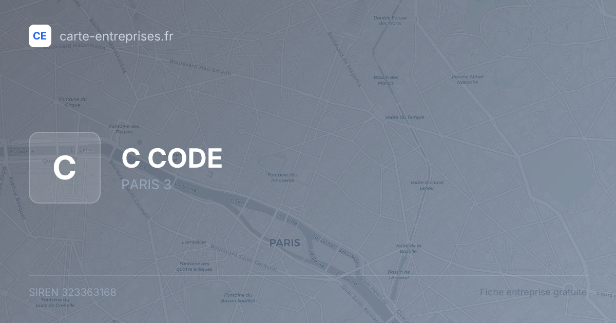 C CODE — 323363168 — fiche entreprise