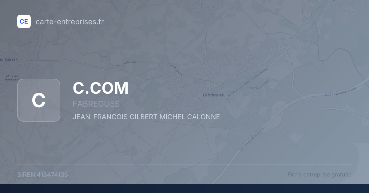 C.COM — 418474136 — fiche entreprise