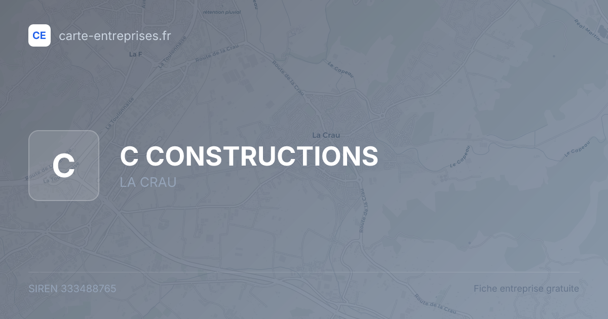 C CONSTRUCTIONS — 333488765 — fiche entreprise