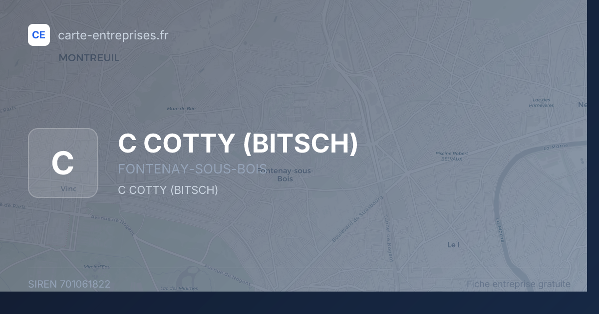 C COTTY (BITSCH) — 701061822 — fiche entreprise