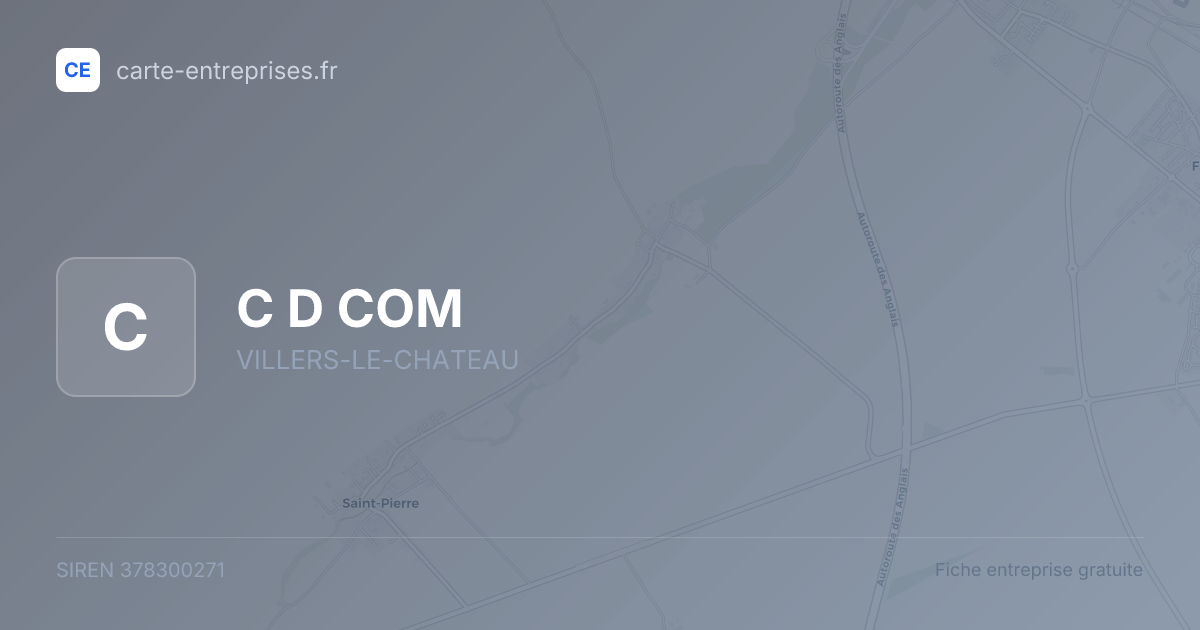 C D COM — 378300271 — fiche entreprise