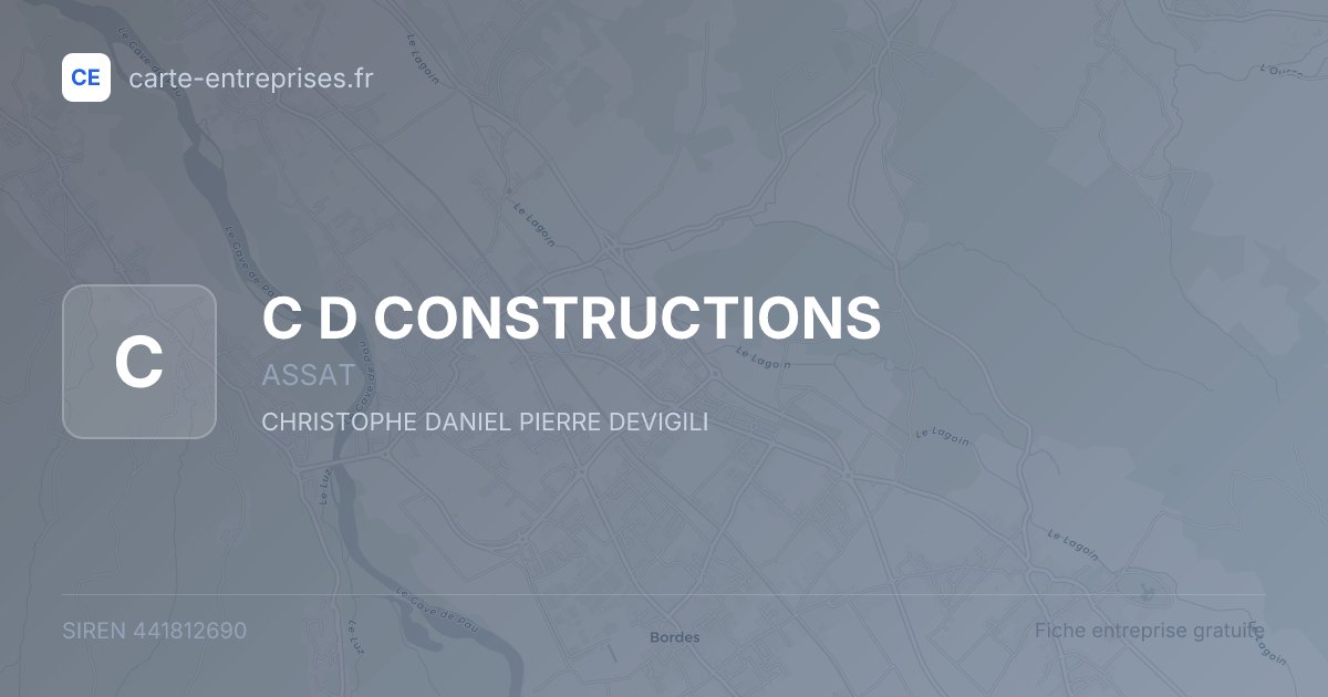C D CONSTRUCTIONS — 441812690 — fiche entreprise