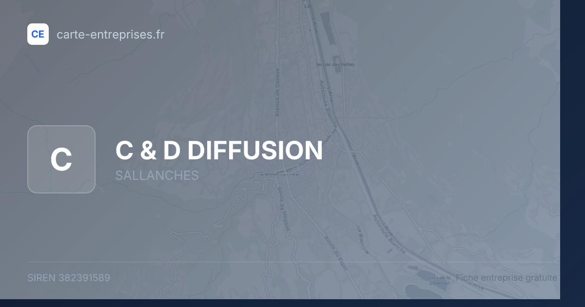 C & D DIFFUSION — 382391589 — fiche entreprise