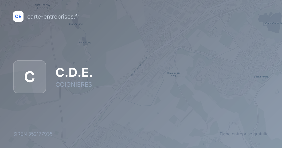 C.D.E. — 352177935 — fiche entreprise