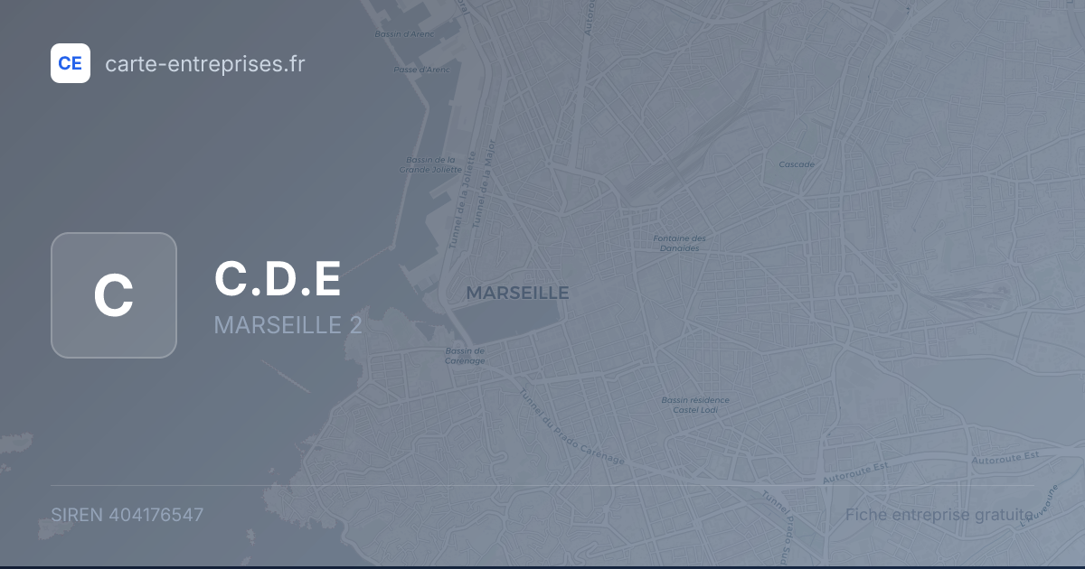 C.D.E — 404176547 — fiche entreprise