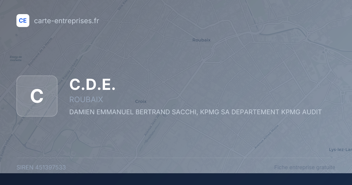 C.D.E. — 451397533 — fiche entreprise