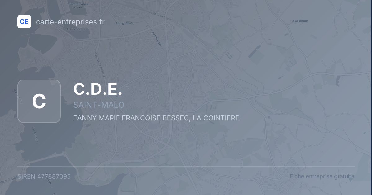 C.D.E. — 477887095 — fiche entreprise