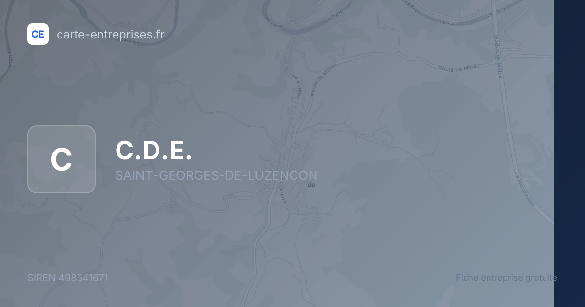 C.D.E. — 498541671 — fiche entreprise