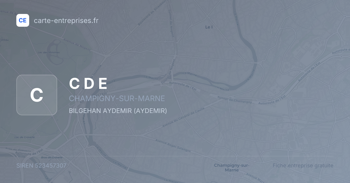 C D E — 523457307 — fiche entreprise