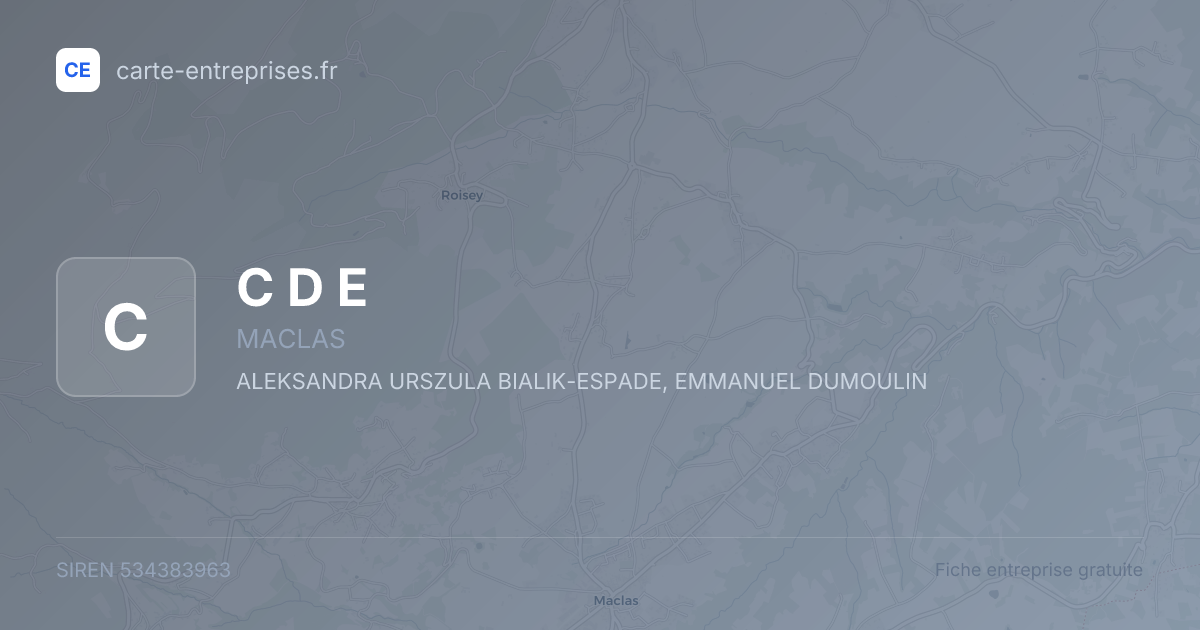 C D E — 534383963 — fiche entreprise