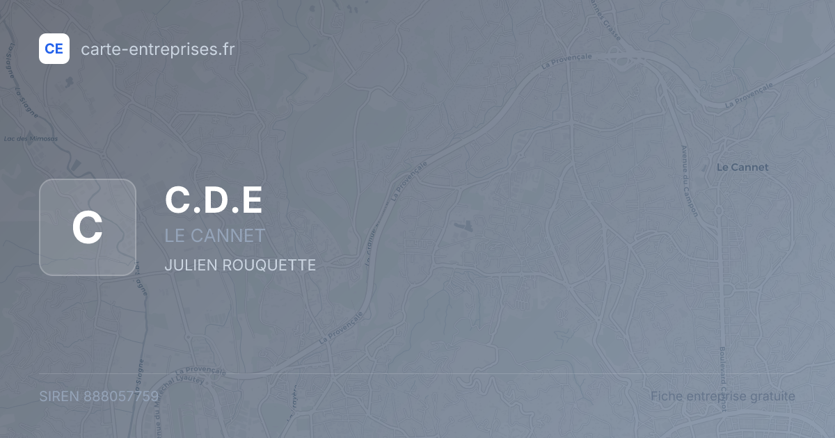 C.D.E — 888057759 — fiche entreprise