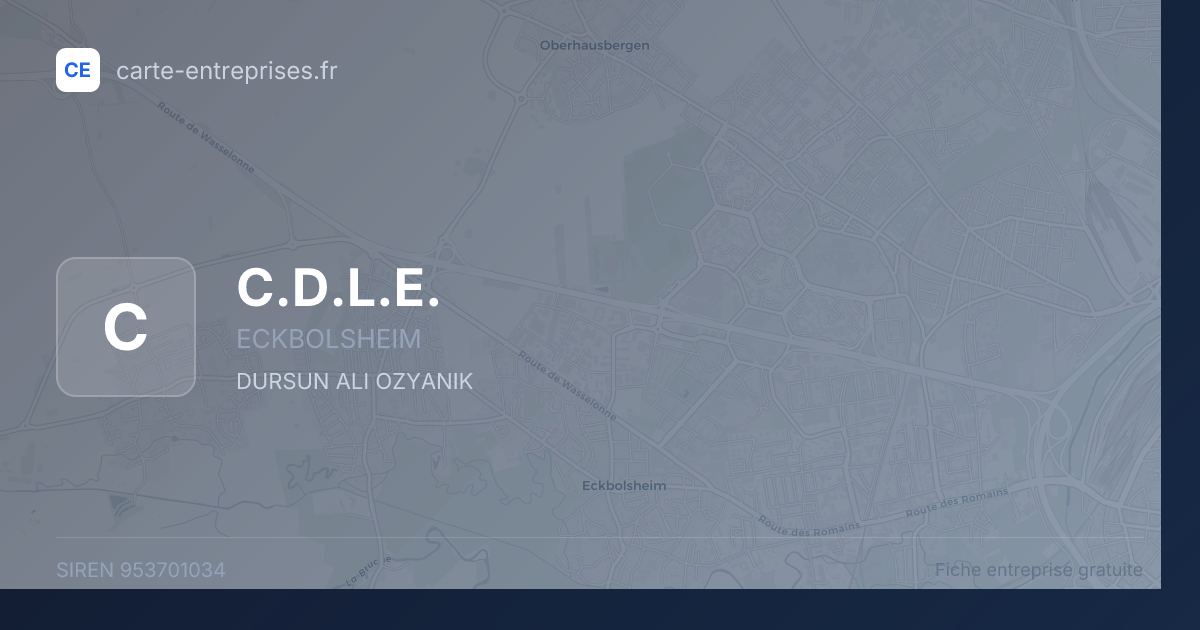 C.D.L.E. — 953701034 — fiche entreprise
