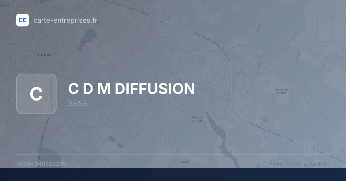 C D M DIFFUSION — 349526285 — fiche entreprise