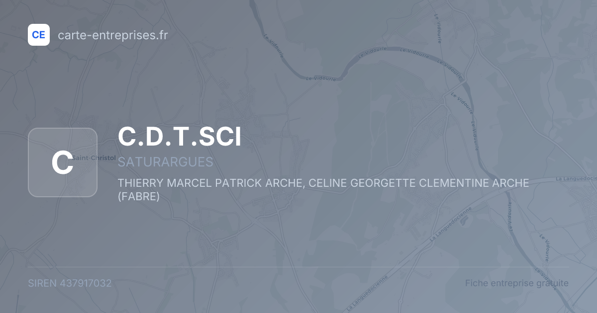 C.D.T.SCI — 437917032 — fiche entreprise
