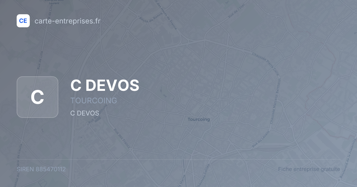 C DEVOS — 885470112 — fiche entreprise