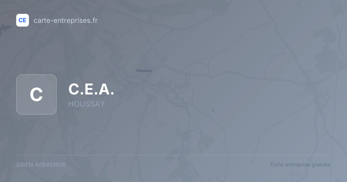 C.E.A. — 409451606 — fiche entreprise