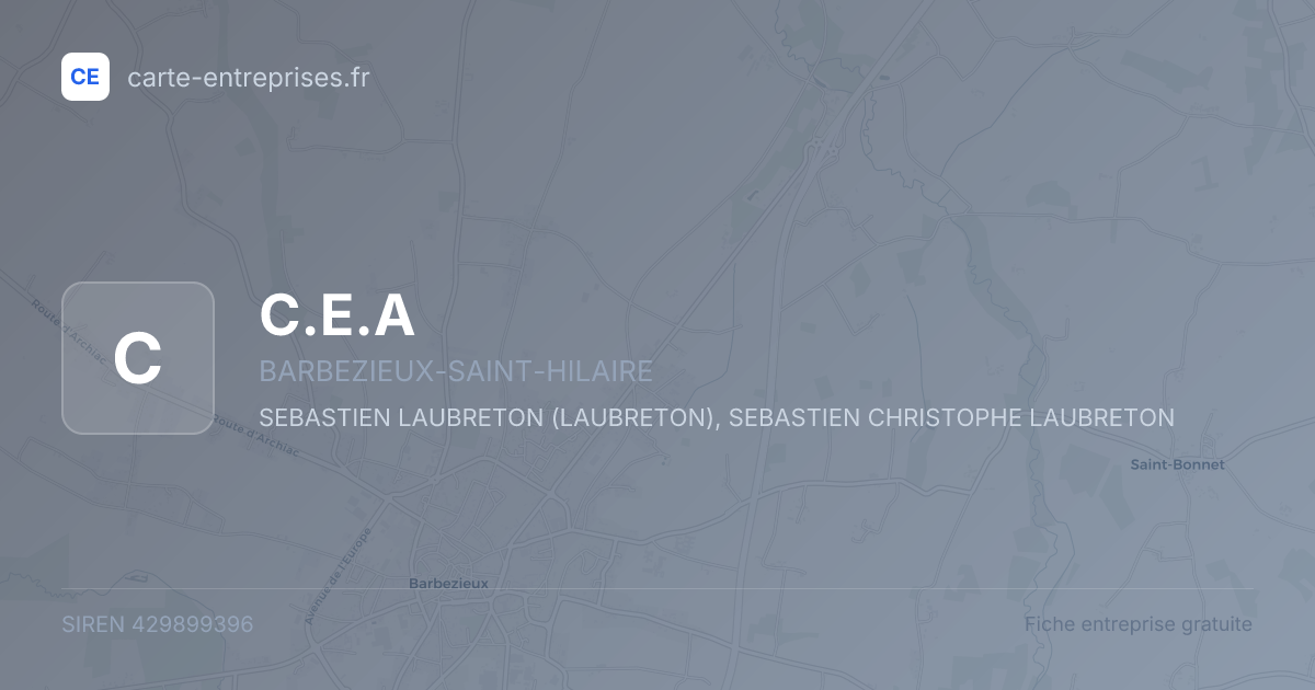 C.E.A — 429899396 — fiche entreprise