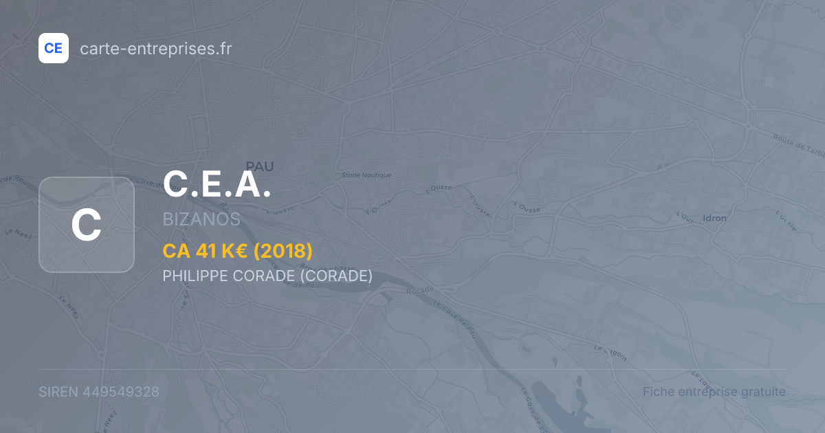 C.E.A. — 449549328 — fiche entreprise