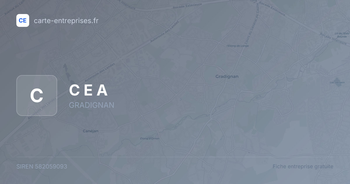 C E A — 582059093 — fiche entreprise