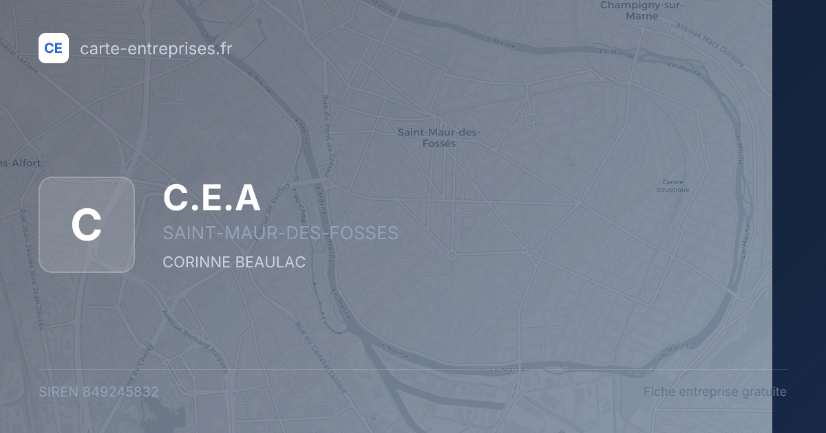C.E.A — 849245832 — fiche entreprise