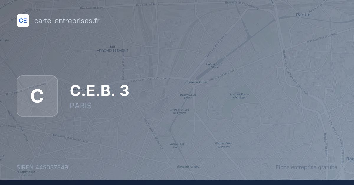 C.E.B. 3 — 445037849 — fiche entreprise