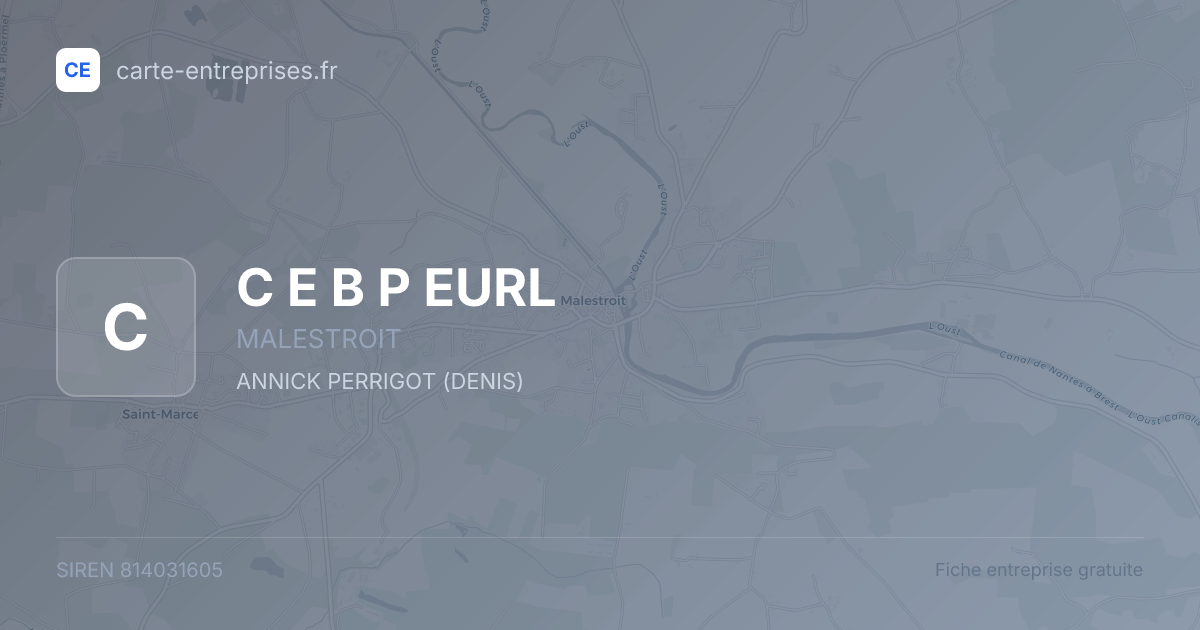 C E B P EURL — 814031605 — fiche entreprise