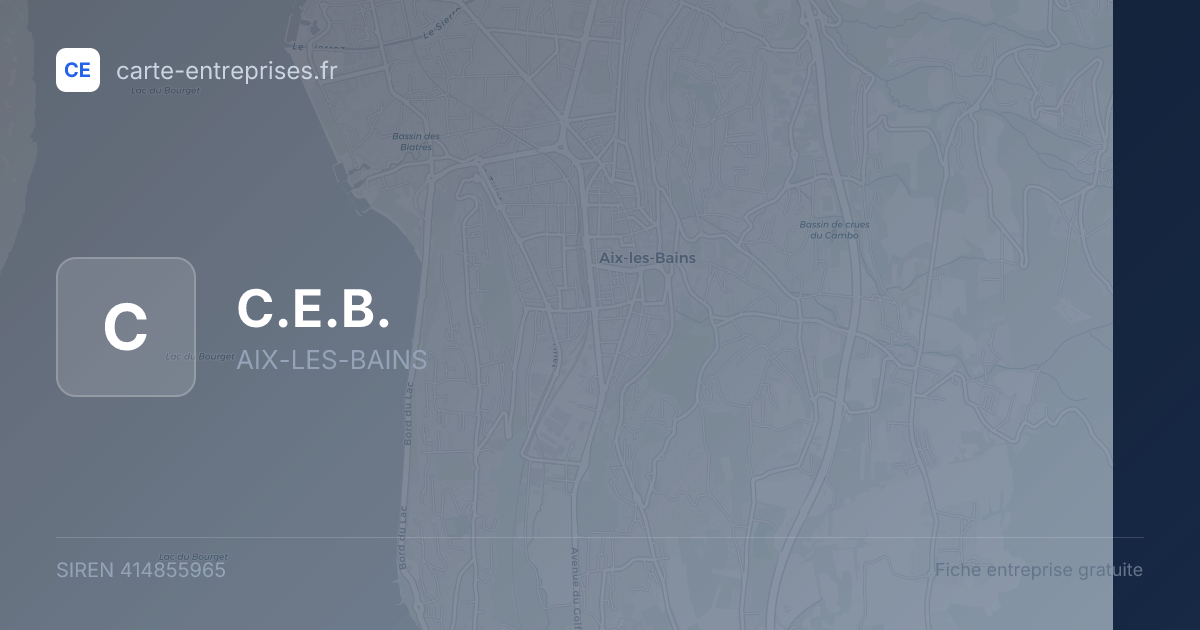 C.E.B. — 414855965 — fiche entreprise