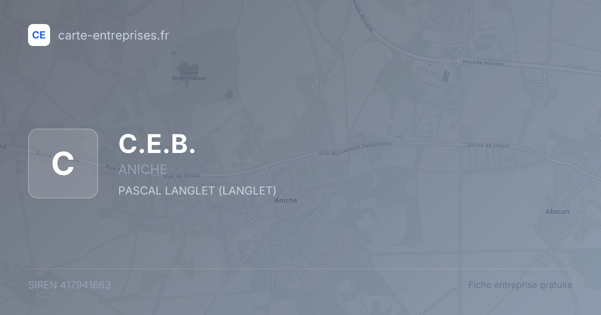 C.E.B. — 417941663 — fiche entreprise
