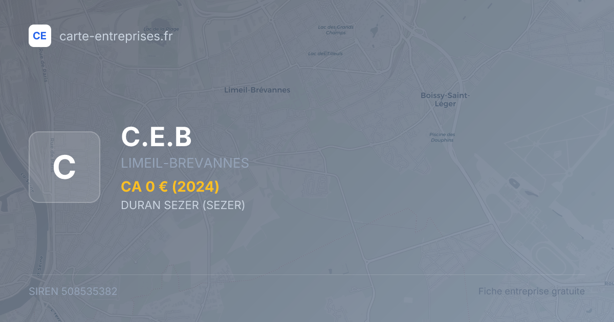 C.E.B — 508535382 — fiche entreprise
