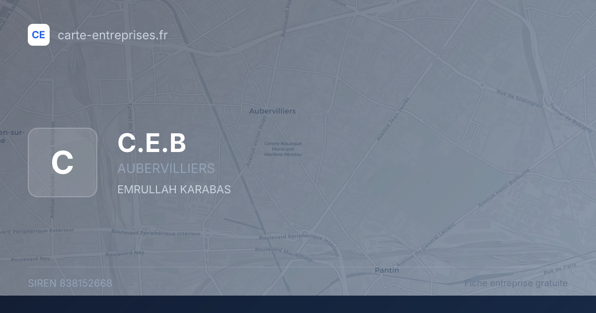 C.E.B — 838152668 — fiche entreprise