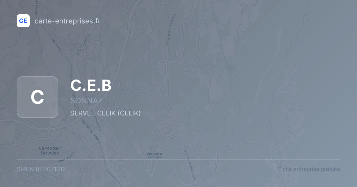 C.E.B — 848071312 — fiche entreprise