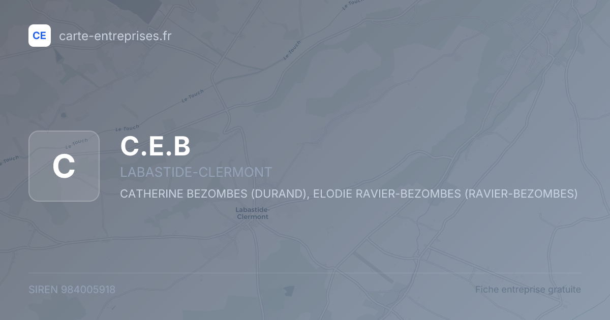 C.E.B — 984005918 — fiche entreprise