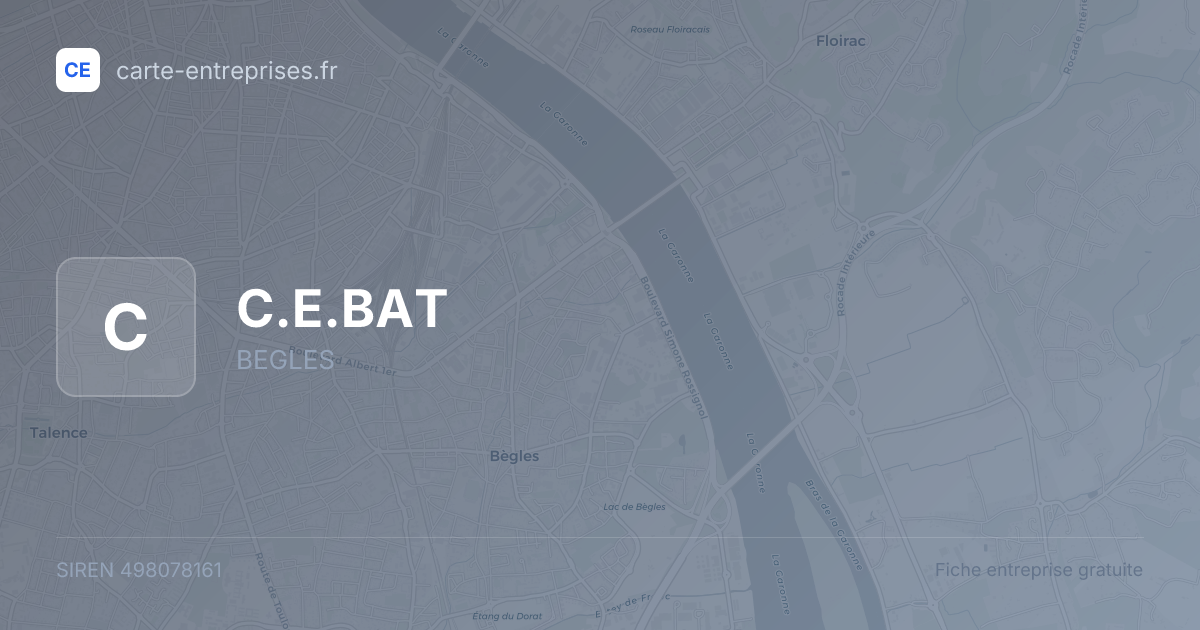 C.E.BAT — 498078161 — fiche entreprise